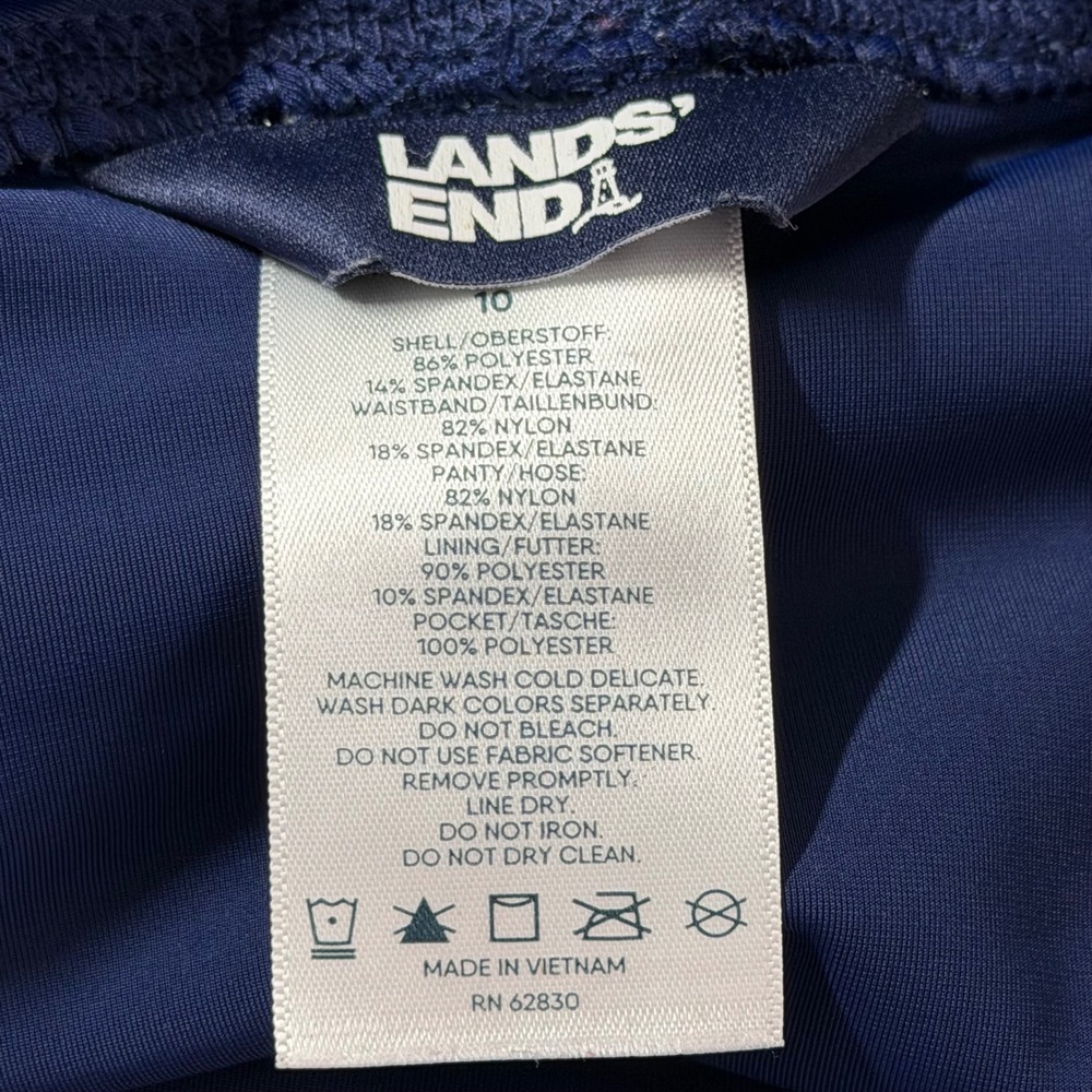 Lands' End Active Skort Shorts Blue Size 10 Athletic Golf Tennis Pockets - Picture 5 of 7